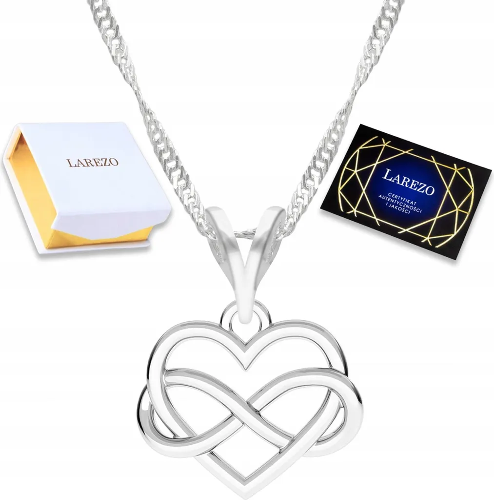 Collana Infinito Argento 925 Cuore | Gioiello Promessa Amore Eterno