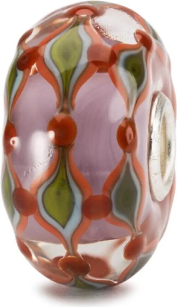 Trollbeads TGLBE-20135 Fruscio di Foglie | Bead in Vetro e Argento 925