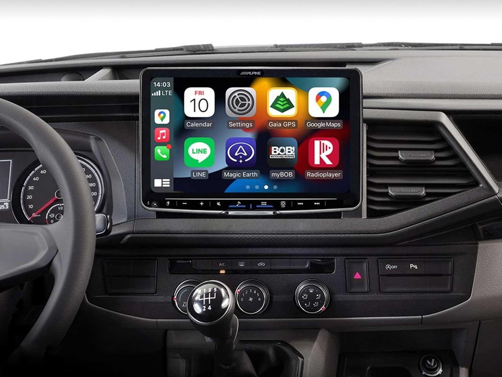 Alpine iLX-F905T61 | Autoradio für VW T6.1 ab 2019 | mit 9-Zoll-Touchscreen, 1-DIN-Einbaugehäuse, DAB+, Apple CarPlay, Android Auto, Bluetooth