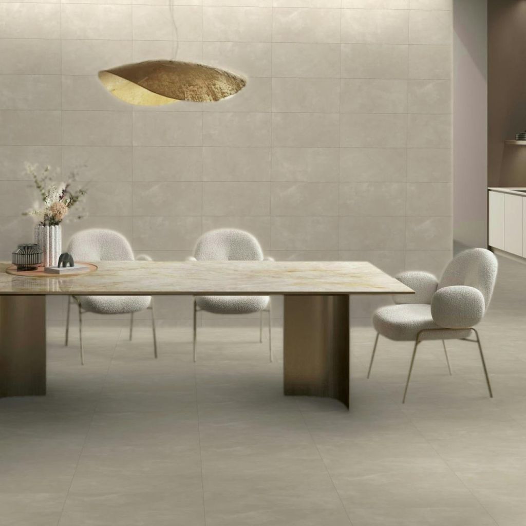 CASA39 Fliesen Betonoptik Elfenbein 60x120 cm Caesar Join