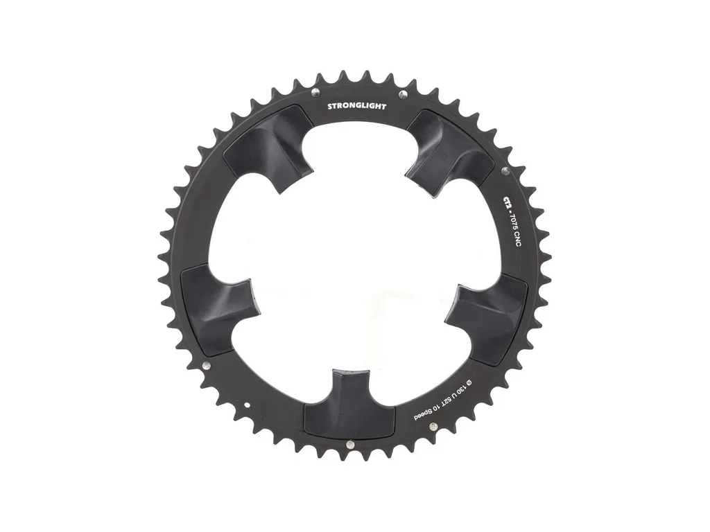 Plateau Stronglight CT2 130mm 52T Noir : Fini les Sauts de Chaîne