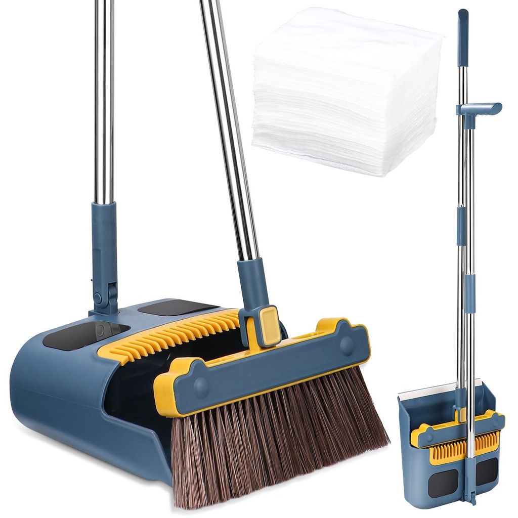 Set aus Besen und Kehrschaufel mit langem Stiel, Produktbild 