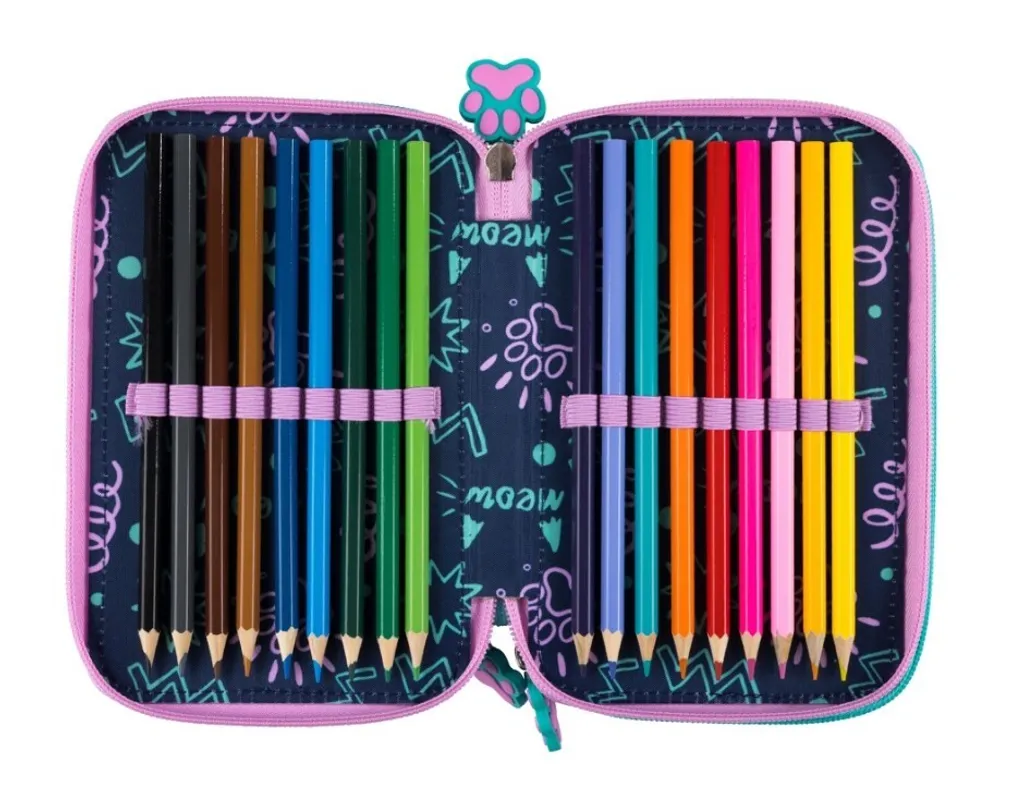 Trousse multi-compartiments entièrement équipée motif petit chien - 3