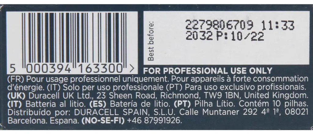 Pile CR2 3V Lithium 163300 Haute Densité - Puissance Stable et Durable - 6