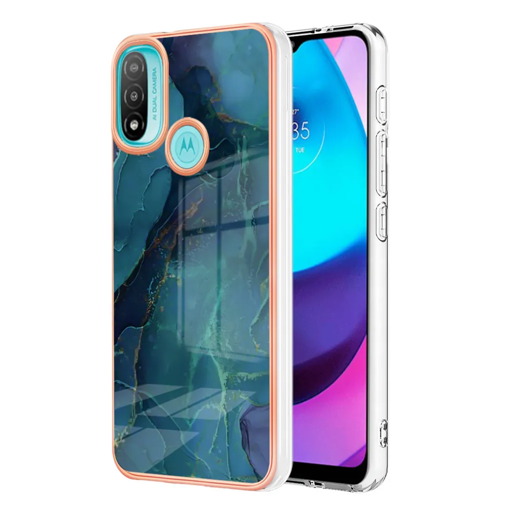 Offerta Cover Moto E20 E30 E40 - Custodia Silicone Verde Fantasia - 1