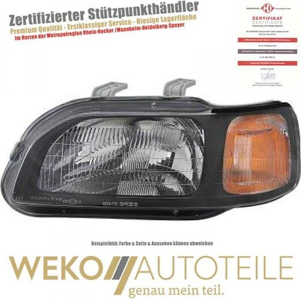 Diederichs Scheinwerfer li. Civic, 95-02/97 schwarze Reflektoren