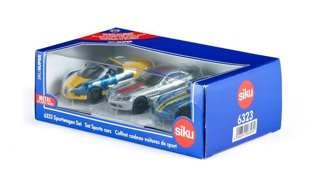Siku 6323, Auto, 3 Jahr(e), Kunststoff, Blau, Gelb, Rot, Produktbild 