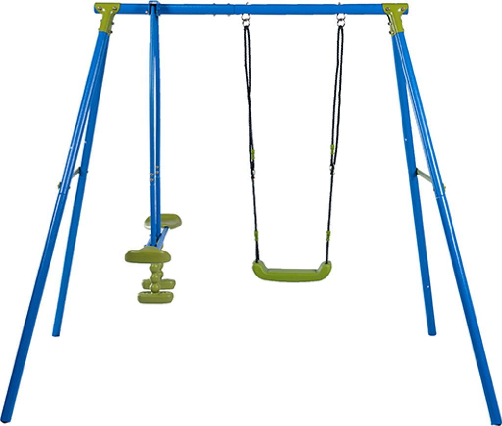 Sandora 40025 Doppel Kinderschaukel mit Gestell Schaukel + Wippe XNS004 - 50kg