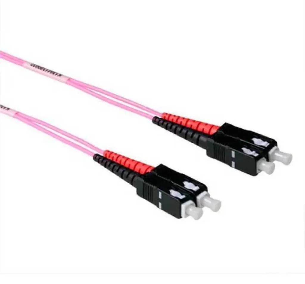 Jarretière OM4 Multimode 50/125 SC vers SC 2 mètres Gaine LSZH Violette