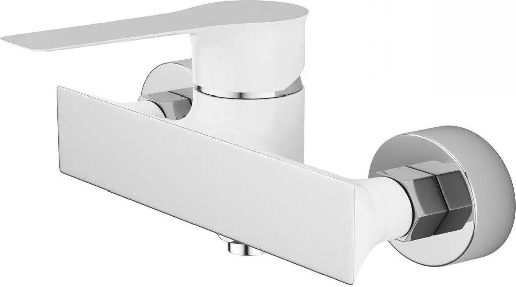 Miscelatore doccia design per montaggio a parete senza set doccia Bianco