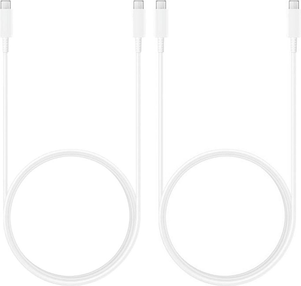 2x Schnell-Ladekabel USB-C 1.8m 5A weiß für Huawei Mate X3 XS 2 50 Pro 40 Pro XS beidseitig USB Typ C Anschluss