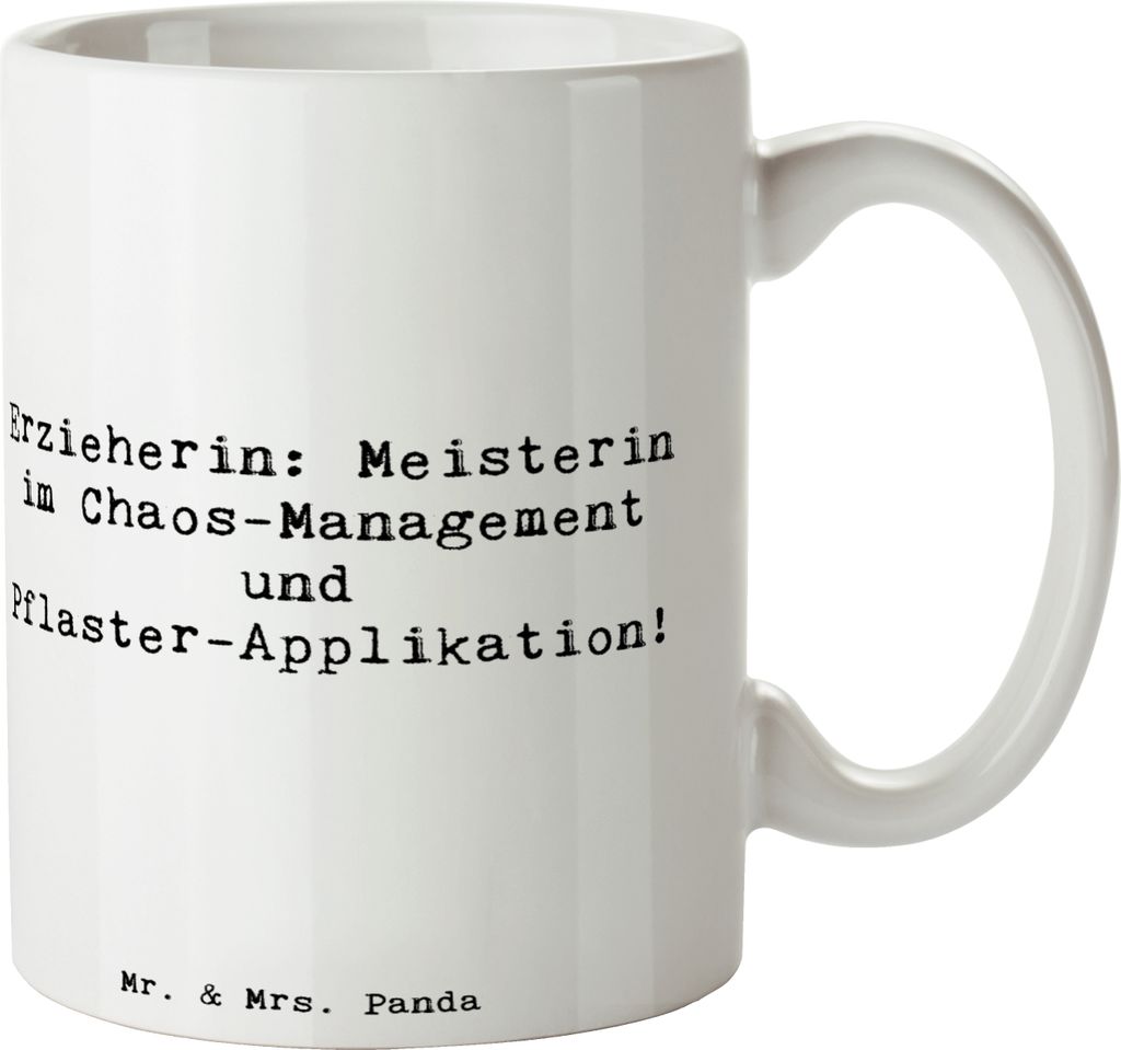 Mr. & Mrs. Panda Kaffeetasse Spruch Erzieherin Produktbild 