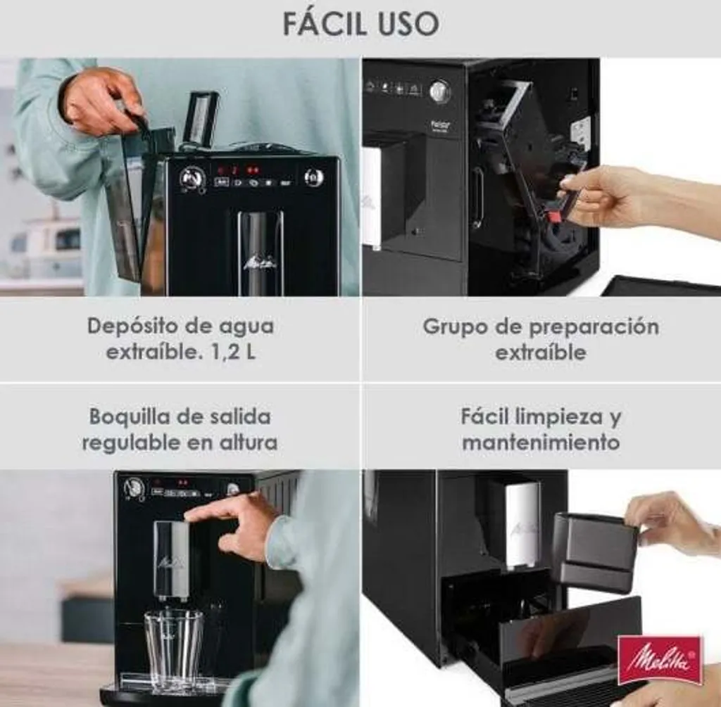 Machine à café à grains compacte Melitta Solo pour espresso maison - 17