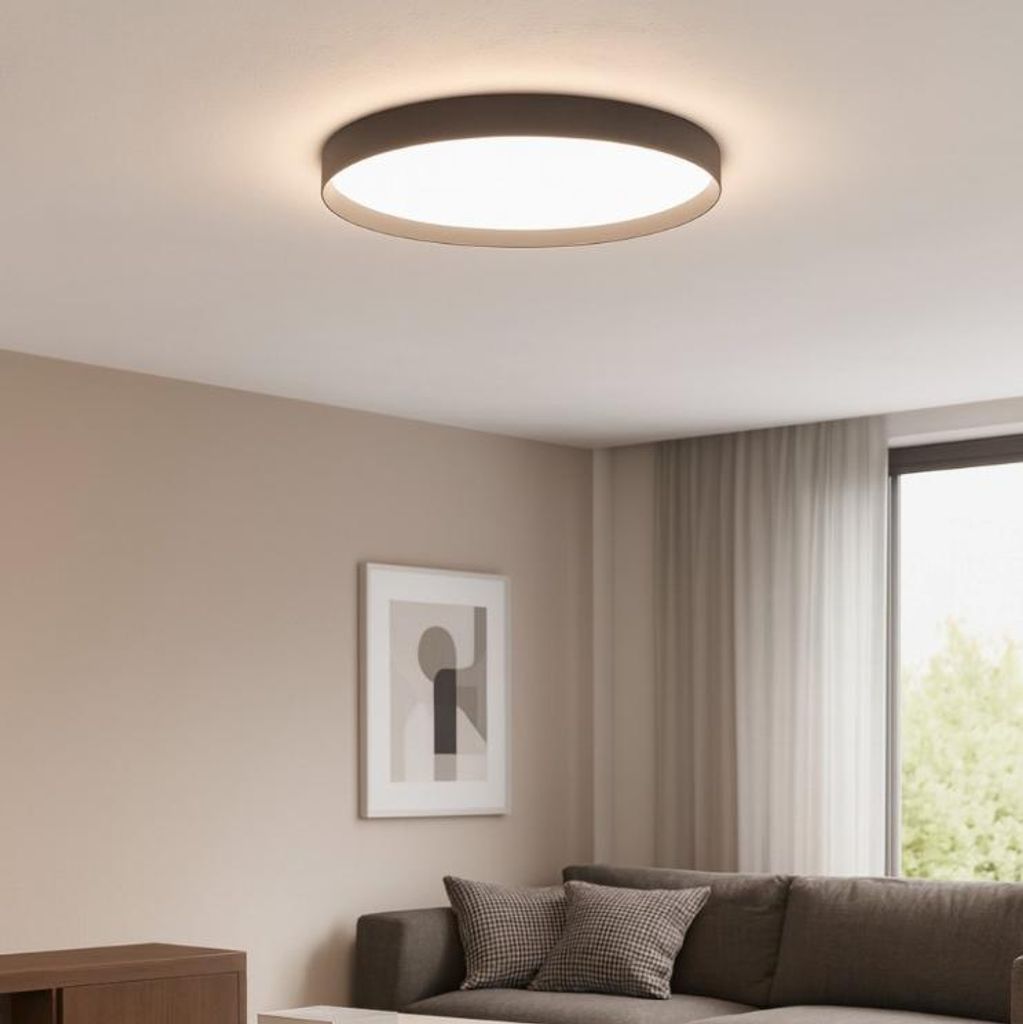 Ideal Lux 341194 FLY Deckenleuchte D600mm LED 53W 5300/3640lm 2700K IP40 schwarz