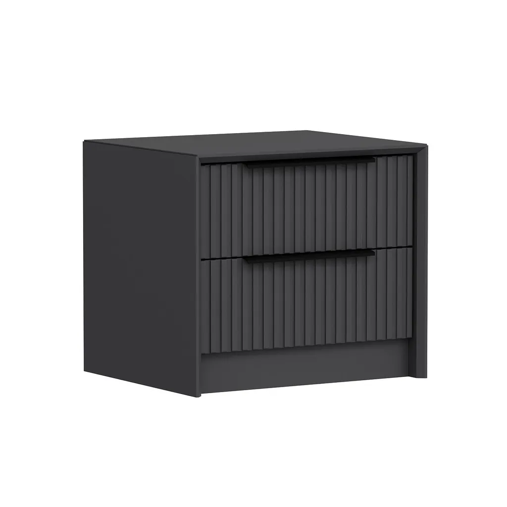 Table de nuit compacte anthracite 45x45 cm - Idéale pour petits espaces
