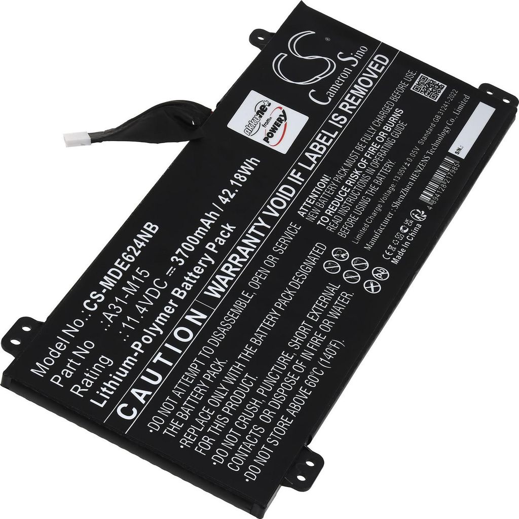 Akku passend für Laptop Medion Akoya E6245 E6246 Typ A31-M15