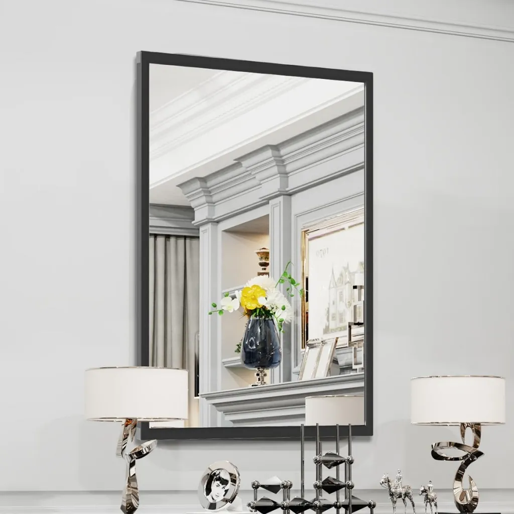 Grand Miroir Cosmétique Mural 120x76cm pour une Salle de Bain Moderne