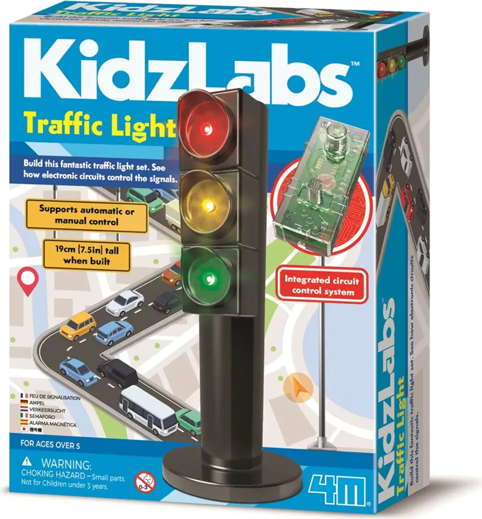 4M Kidzlabs 403441 Feu de Circulation Intelligent - Jeu Éducatif STEM