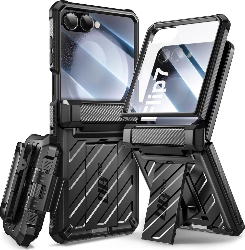 Supcase, Hülle + Displayschutz Galaxy Z Flip7 mit Scharnier Produktbild 