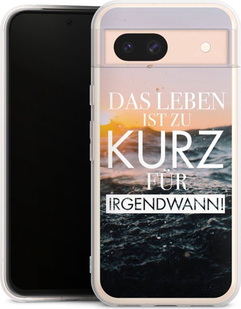 DeinDesign Handyhülle für Google Pixel 8a Silikon Hülle Case Smartphone Schutzhülle Meer Statement Spruch