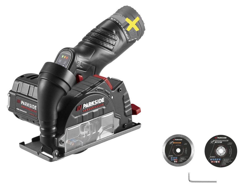 PARKSIDE PERFORMANCE® 12 V Akku-Winkelschleifer »PPWSA 12 Produktbild 