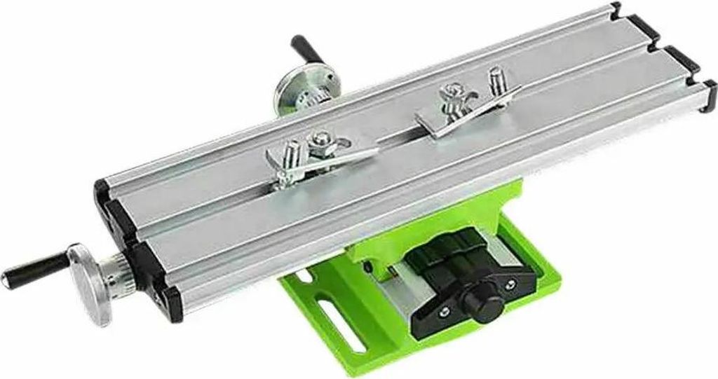 Mini Multifunktions-Bohr- und Frästisch, Kreuztisch für Tischbohrmaschine mit Schraubstock, schwarz