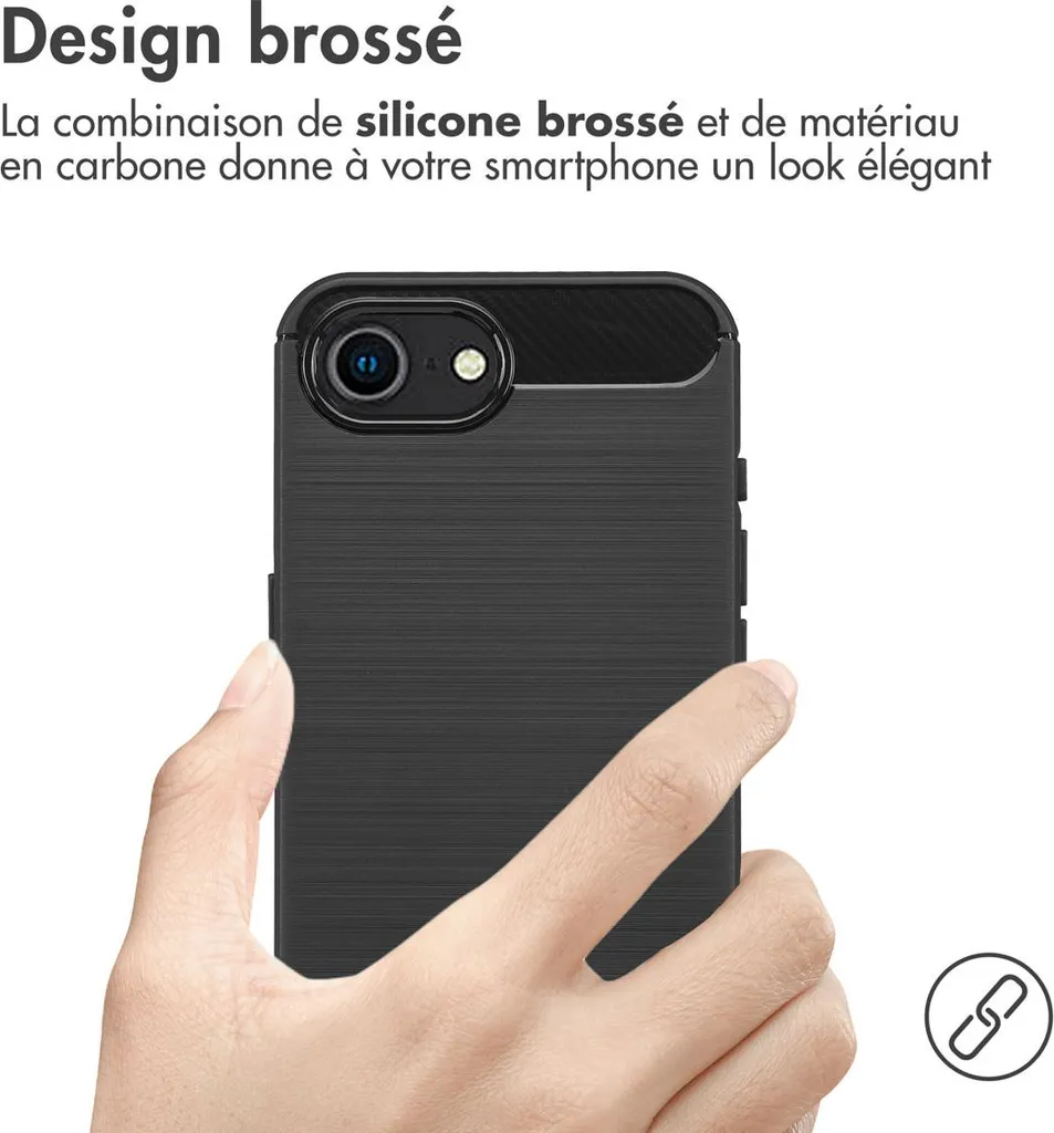 imoshion Cover posteriore spazzolata iPhone 16e - Nero - 2