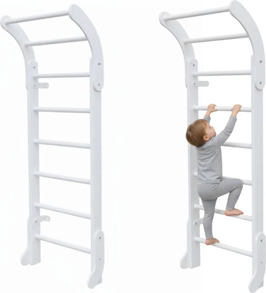 Espalier chambre enfant en bois mini - Mur d'escalade indoor sécurisé