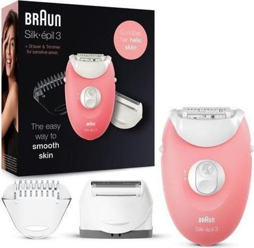 Braun Epilatore Silk Epil 3 3-440 Epilatore Rosa Bianco 20 Immagine del prodotto 