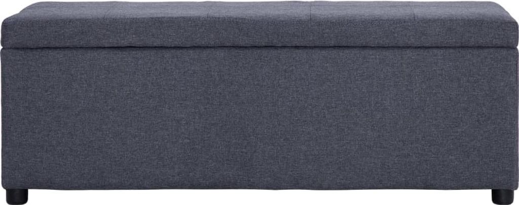 vidaXL Lavice s úložným prostorem 116 cm Tmavě šedý Obrázek produktu 