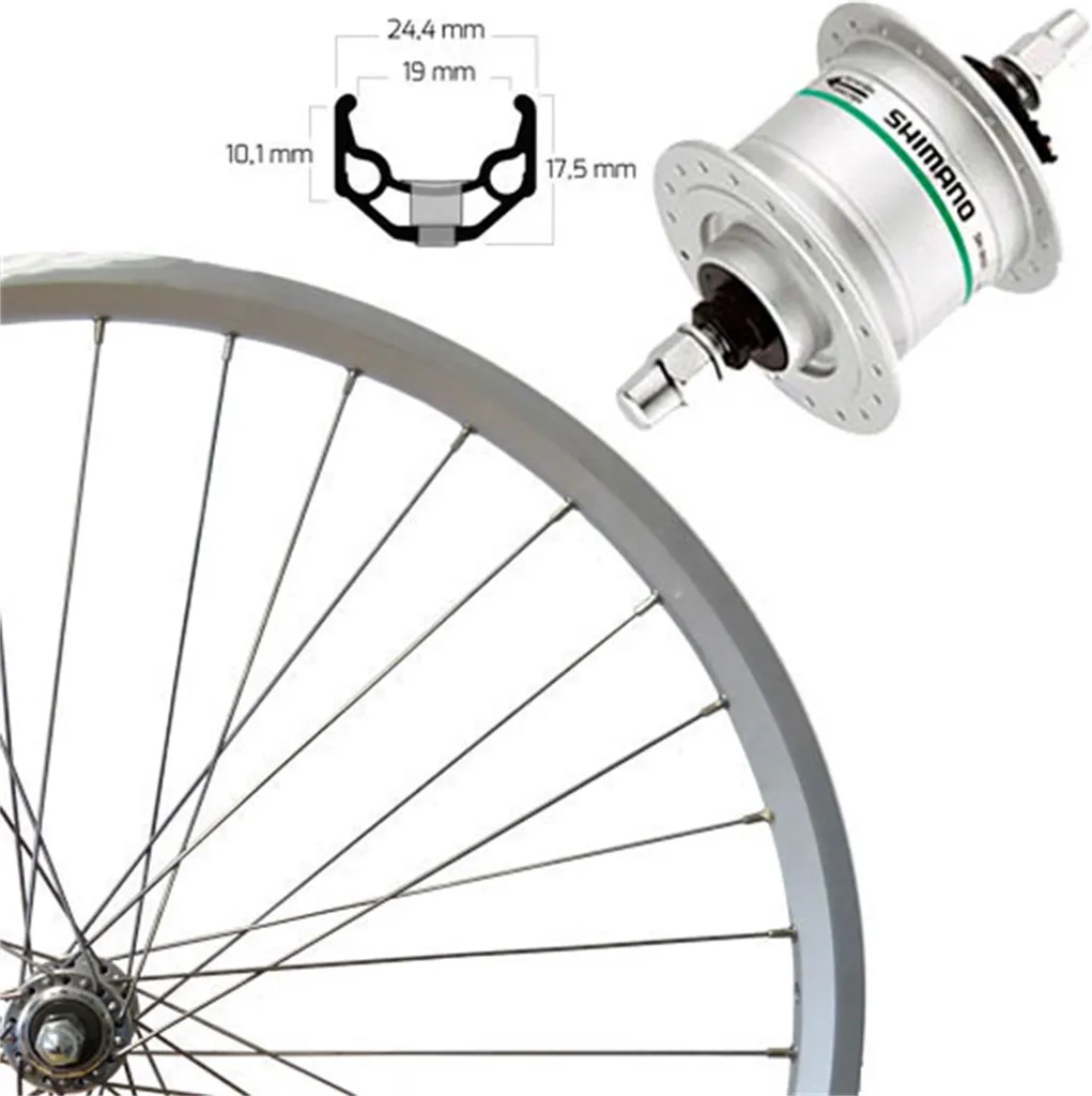 Roue avant 26 pouces pour vélo urbain avec Dynamo moyeu Roland ZAC 19 Alu