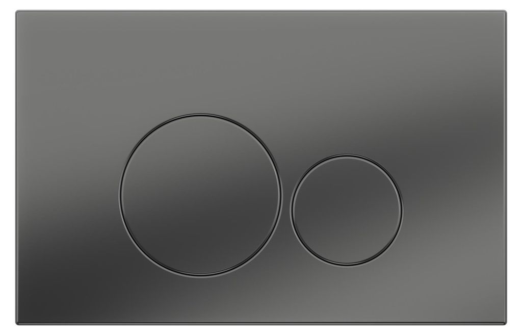 Drückerplatte Edelstahl Gunmetal Rund Kompatibel zu Geberit Produktbild 