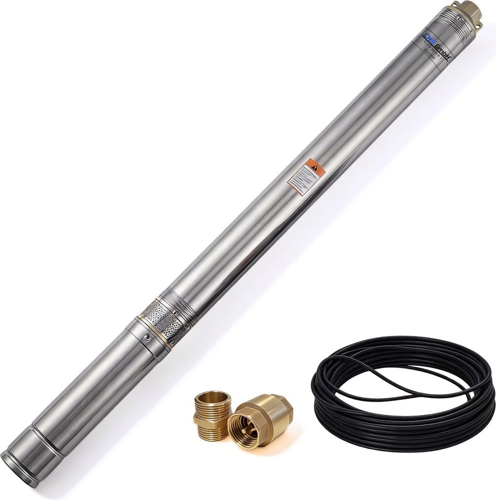 CHM GmbH® Tiefbrunnenpumpe 3 Zoll 1100 Watt 6000 L/h 9,3 Produktbild 
