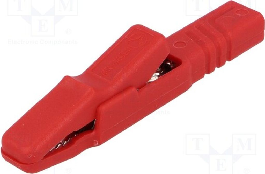 1x Krokodilklemme rot Ber.Halt: max.9,5mm 25A 1,5mm2 AK2SRT Krokodilklemmen 4mm
