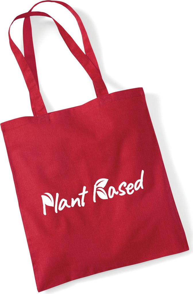 Huuraa Jutebeutel Plant Based Blätter 10 Liter Classic Red Baumwolle Tasche Geschenkidee