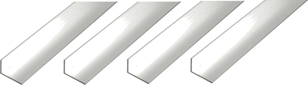 Alberts 4 x BA-Profil, Winkelprofil, Aluminium, natur, 30 x 50 x 3 mm, Länge 1 m
