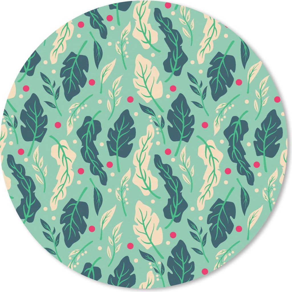 MuchoWow Mauspad Mousepad Blätter - Beere - Muster - Winter 30x30 cm - Mousepads - Maus Mat - Pad - Mausunterlage - Tischunterlage - Schreibtisc...