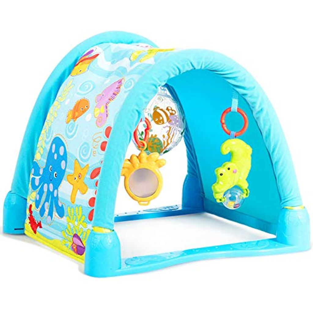 3-in-1 Schildkröte Spieldecke Für Babys – Mit Spielbögen, Bällebad, Krabbeldecke, 61x50 Cm