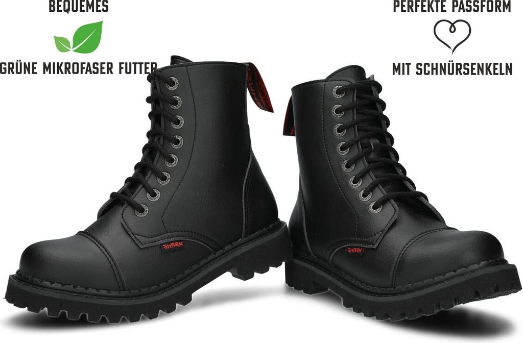 NAGABA Stiefel Damen Herren Springerstiefel 8-Loch -  - Produktbild 4