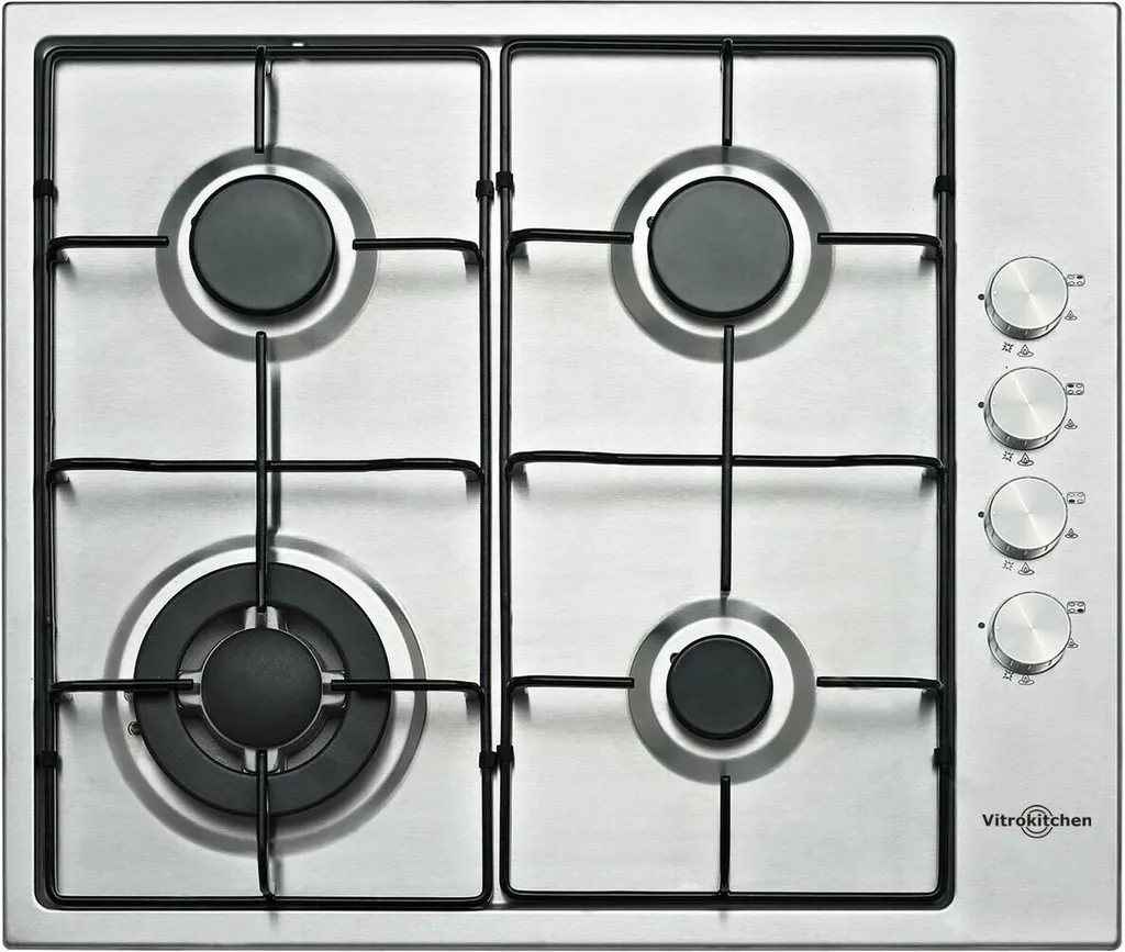 Cuisinière à Gaz 4 Feux Vitrokitchen 60 cm - Modèle EN640LIB Classique