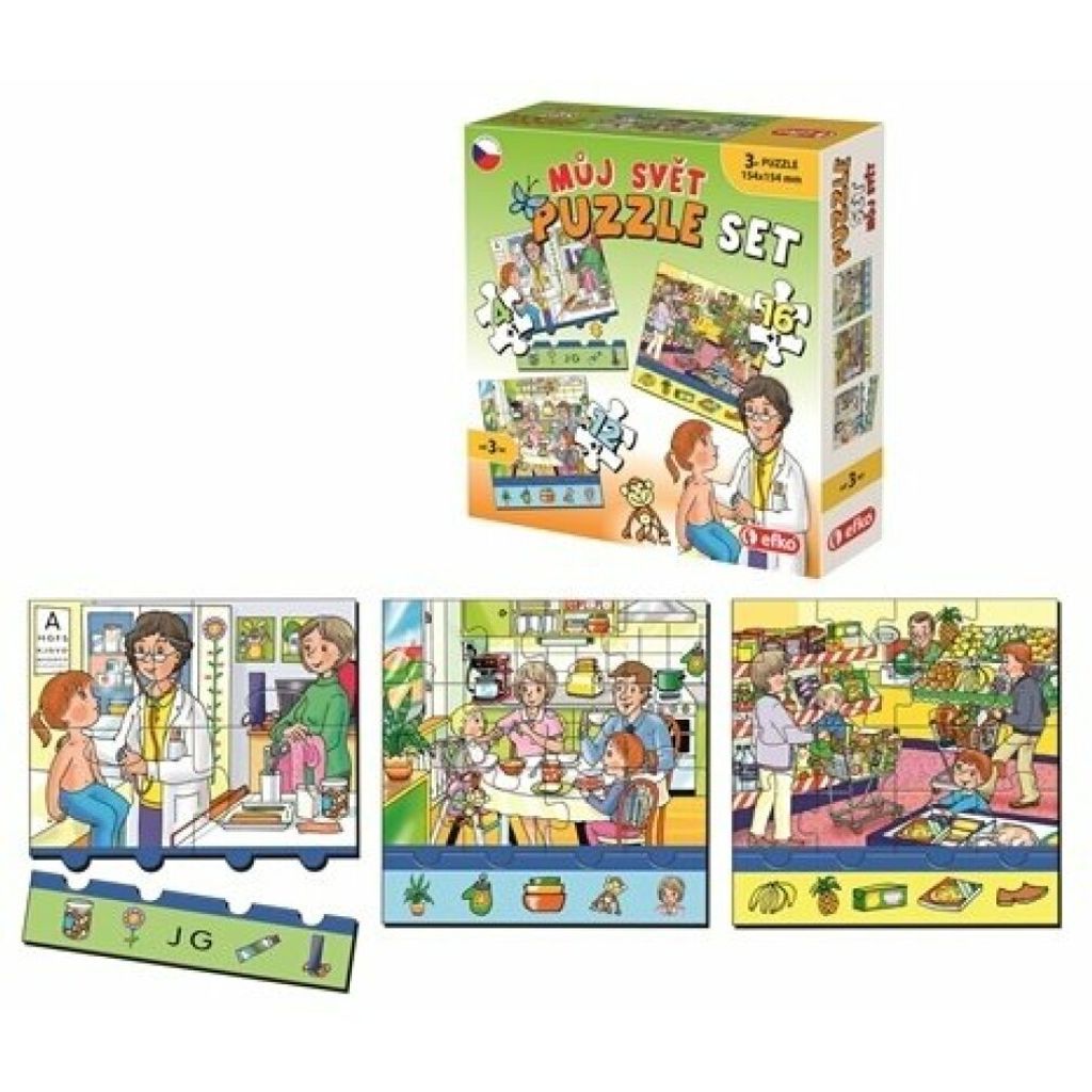 EFKO Puzzle Meine Welt 3in1 (4,12,16 Teile)