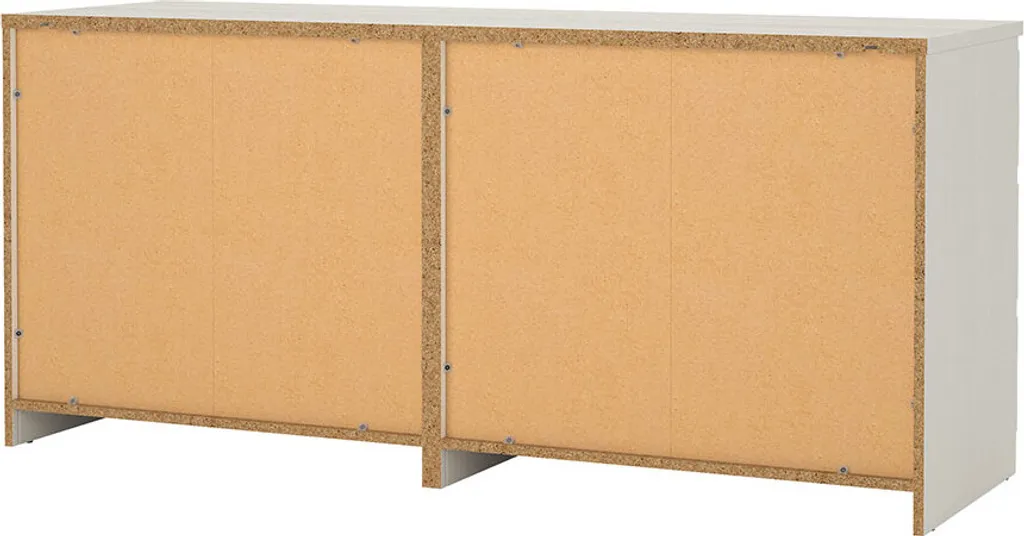 Commode 6 Tiroirs Chêne Blanc Noulan - Grand Buffet Bas de Chambre Chic - 7
