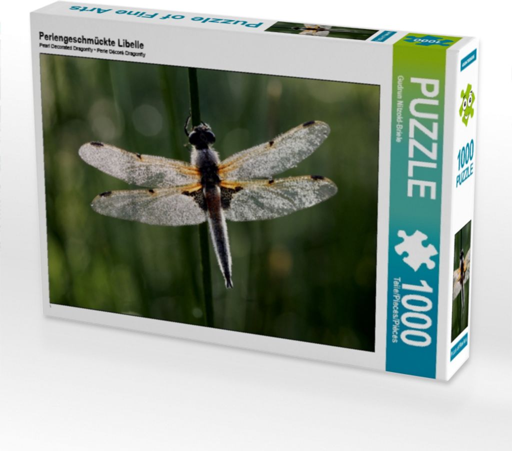 Calvendo Perlengeschmückte Libelle 1000 Teile Puzzle quer 640x480mm, Nitzold-Briele Gudrun; 7449443