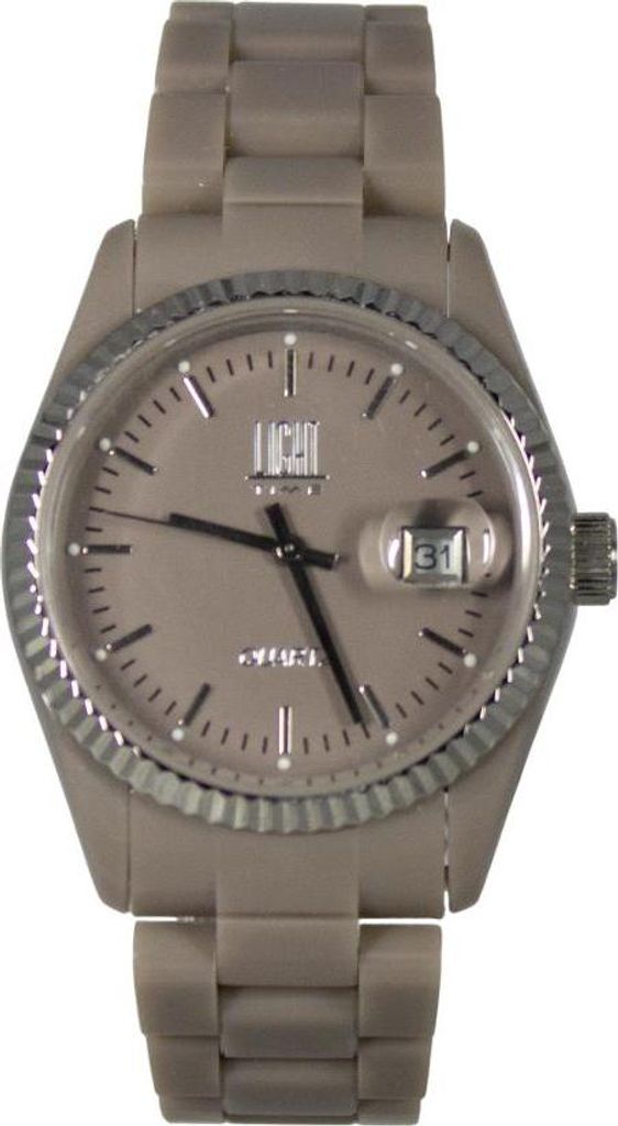Light Time Armbanduhr Quarz Damen Datum Kunststoff Grau L142KHK