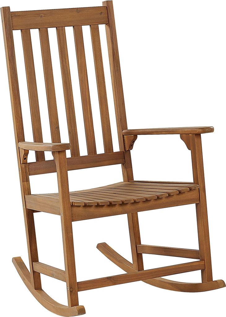 BELIANI Houpací křeslo světlé dřevo akát 66 x 77 x 110 cm Obrázek produktu 