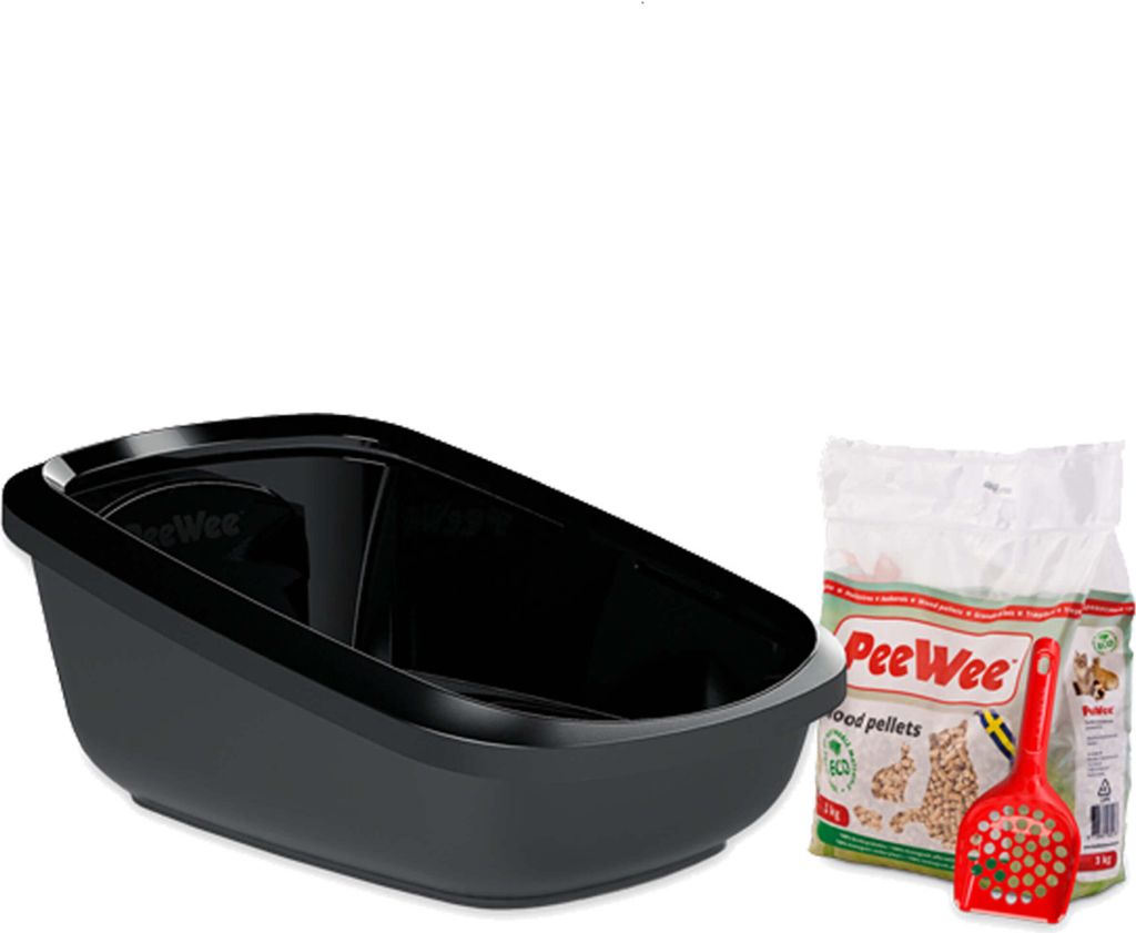 PeeWee EcoGranda XXL Katzenklo Schale offen + 3kg Streu