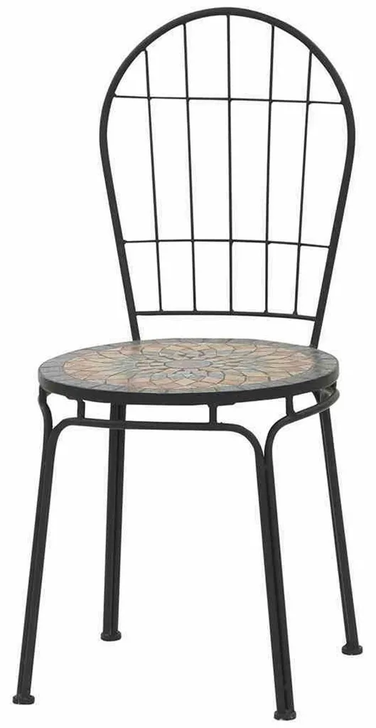 Chaise de jardin robuste en fer noir Prato : gain de place et design