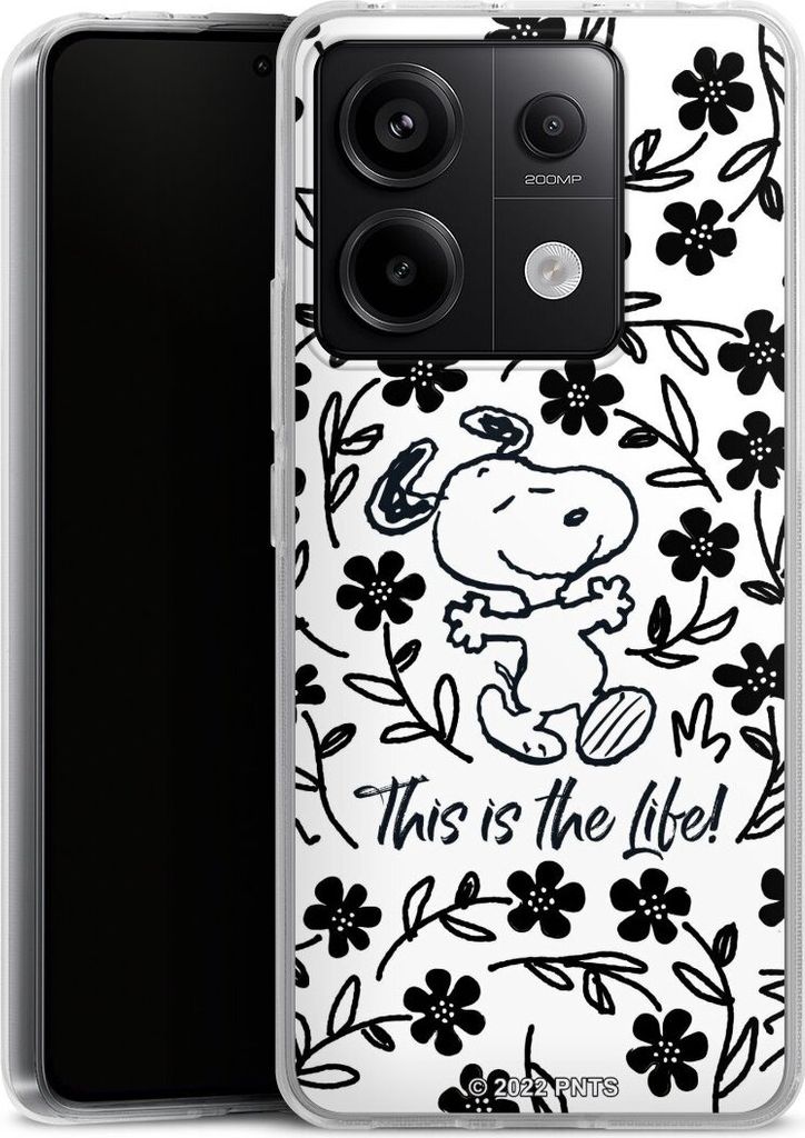 DeinDesign Handyhülle für Xiaomi Redmi Note 13 Pro 5G Silikon Hülle Case Smartphone Schutzhülle Blumen Peanuts Snoopy