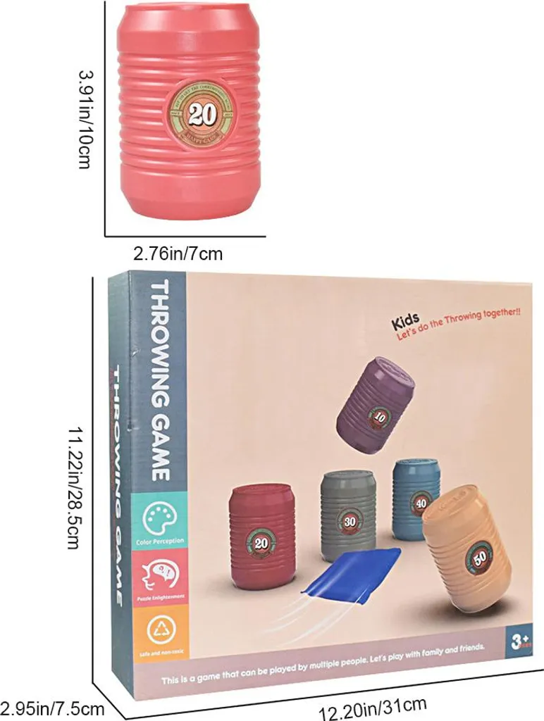 Jeu de 14 poufs de carnaval à lancer et à frapper pour fêtes et loisirs