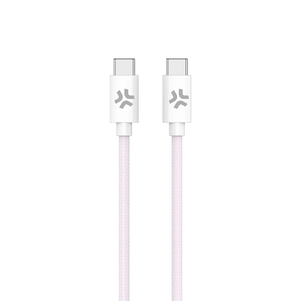 Celly USBCUSBCCOTTPK cavo USB 1,5 m USB C Rosa, Bianco
